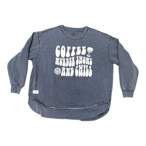 Simply Southern "Coffee Murder Shows And Chill" Sweatshirt Size 2XL Cotton NWOT